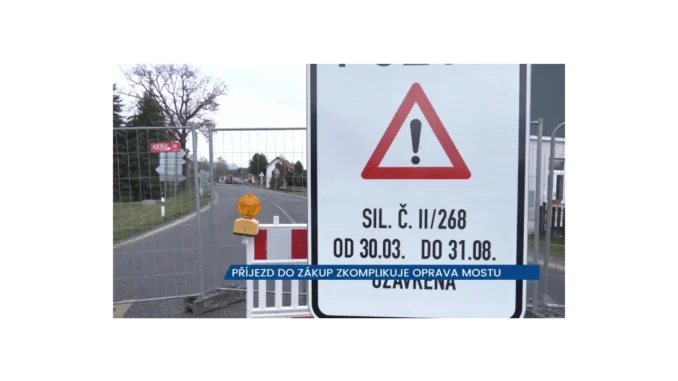 Omezení dopravy v Zákupech kvůli opravě mostu