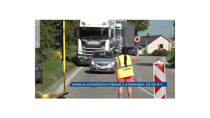Opravy pruhů u Strakonic: Zdržení do 8. července