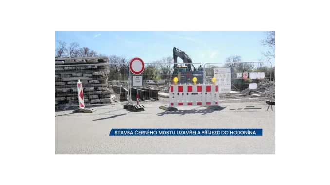 Černý most v Hodoníně: Uzavření cesty pro řidiče