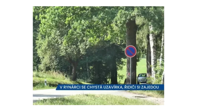 Uzavírka na silnici mezi Rynárcem a Dobrou Vodou