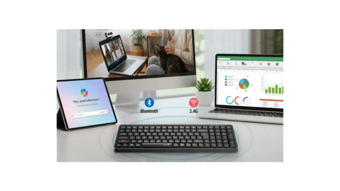 Objevte LuxeMate Q7100BT: Bezdrátová klávesnice